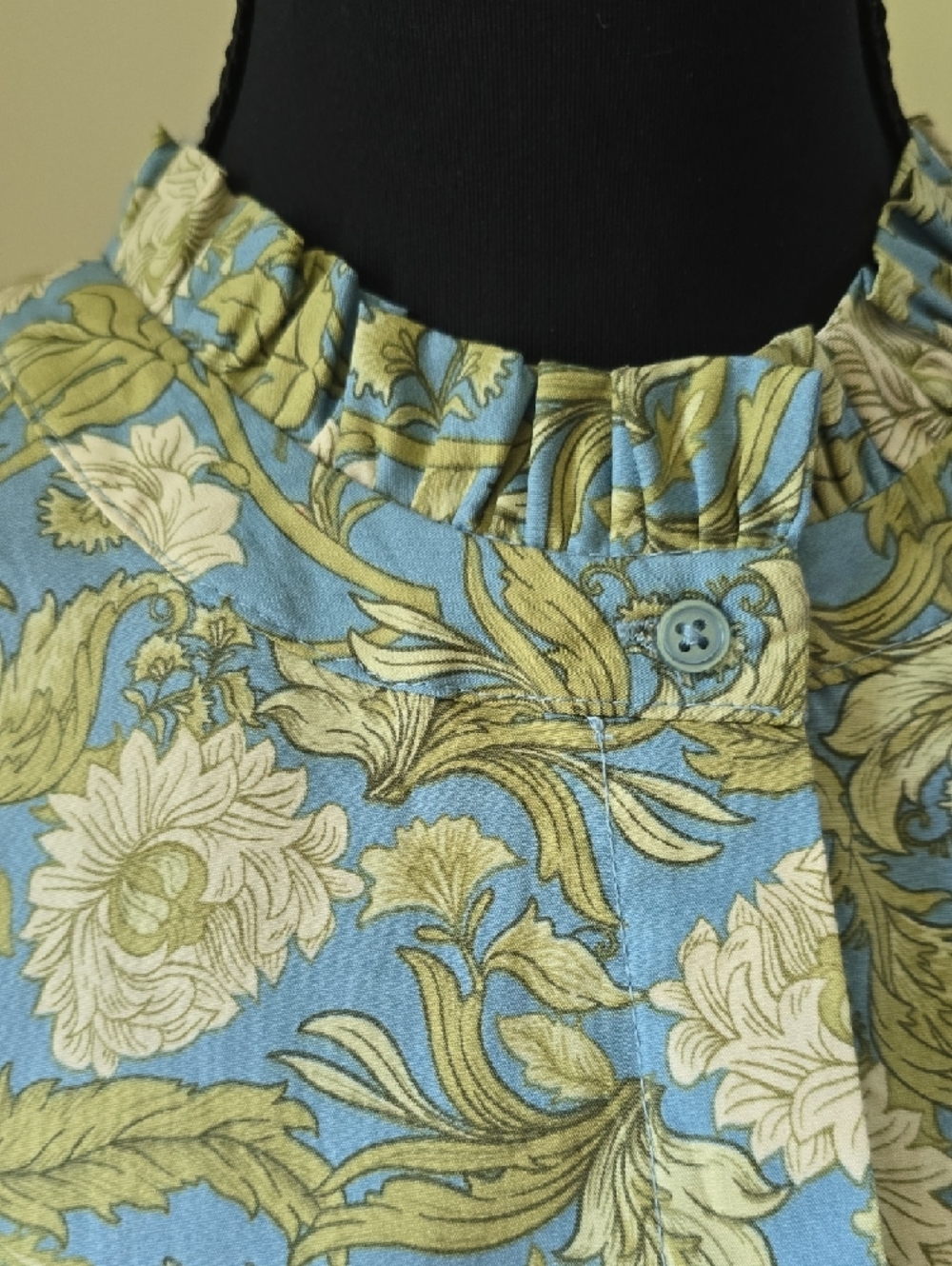 Floral Tiered Midi Dress in Blue and Green - Picture 3 of 10